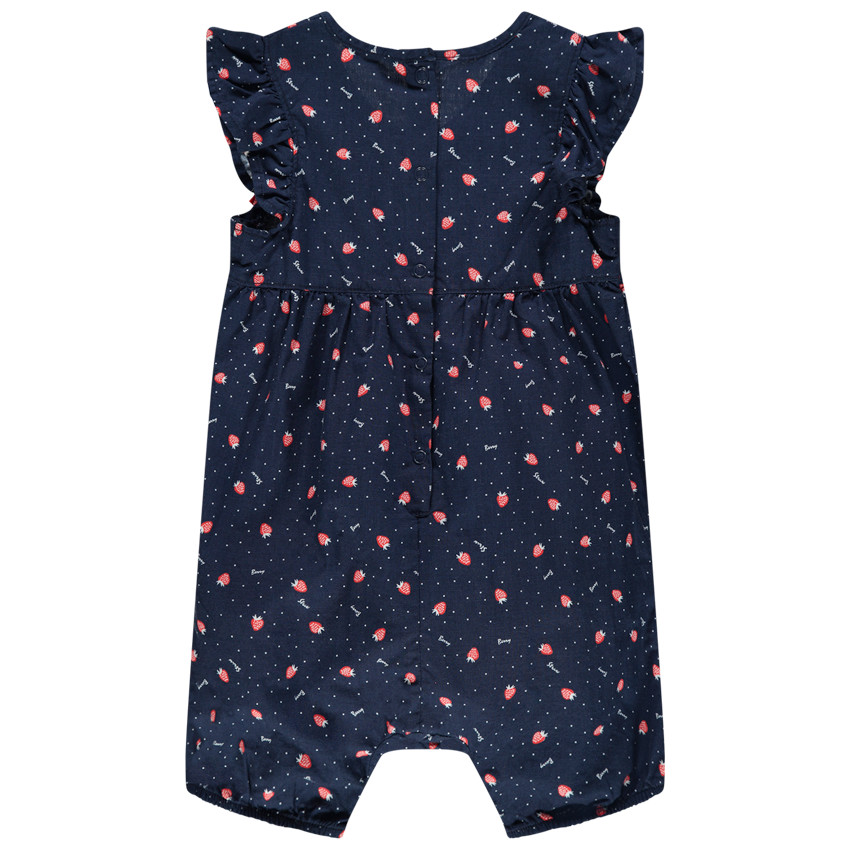 Κοντό ολόσωμο φορμάκι με φράουλες σε όλη την επιφάνεια 