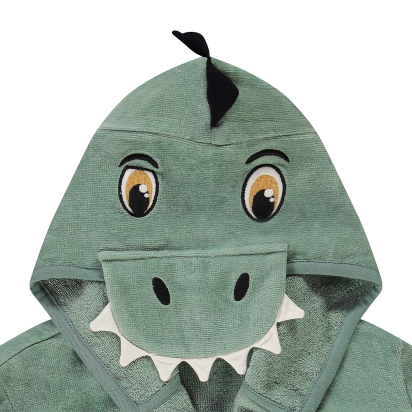 Peignoir eponge a capuche ludique crocodile pour garcon Orchestra