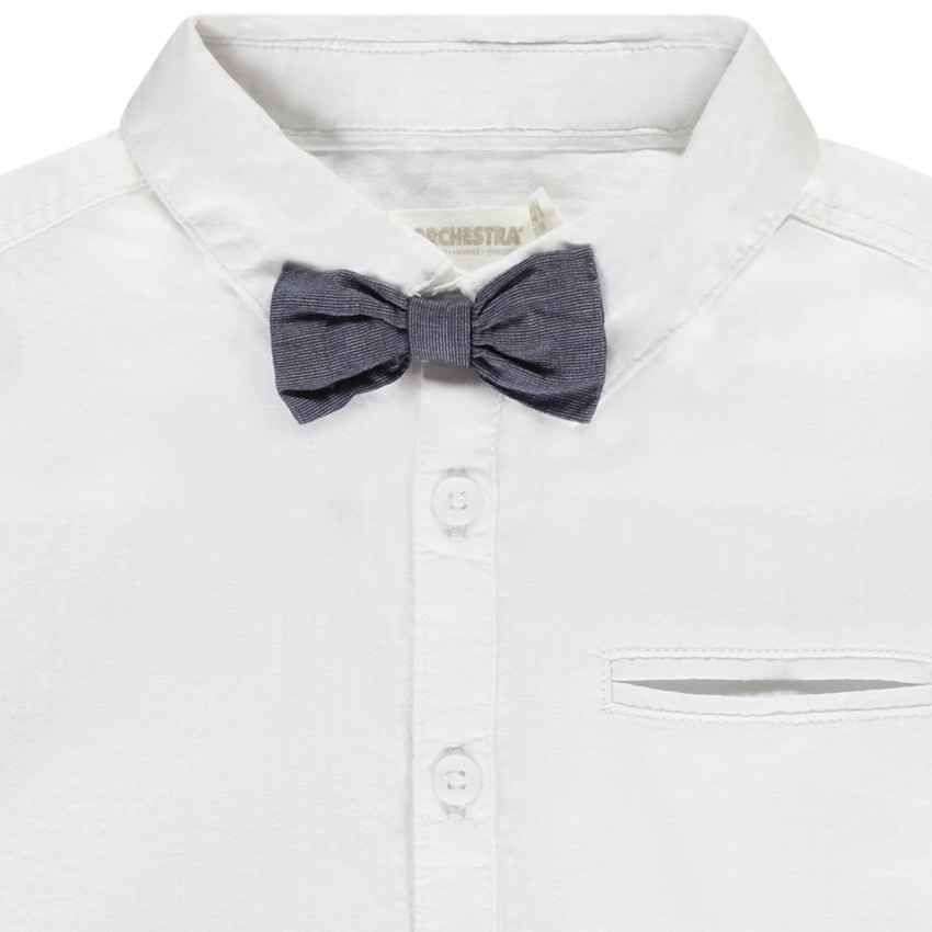Πουκάμισο κοντομάνικο με φιόγκο για αγόρι 