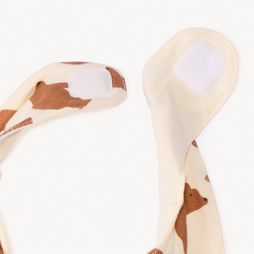 Lot de 3 bavoirs bandanas motifs oursons pour bébé garçon 