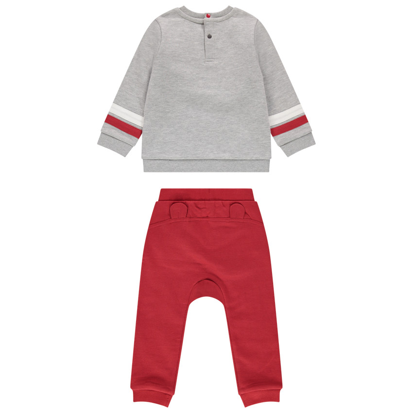 Φανελένια δίχρωμη φόρμα με μπουκλέ μήνυμα 