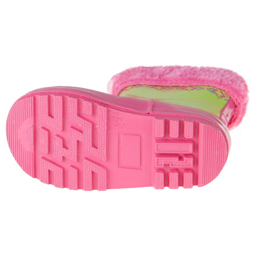 Bottes de pluie avec col fausse fourrure et print petite Indienne 