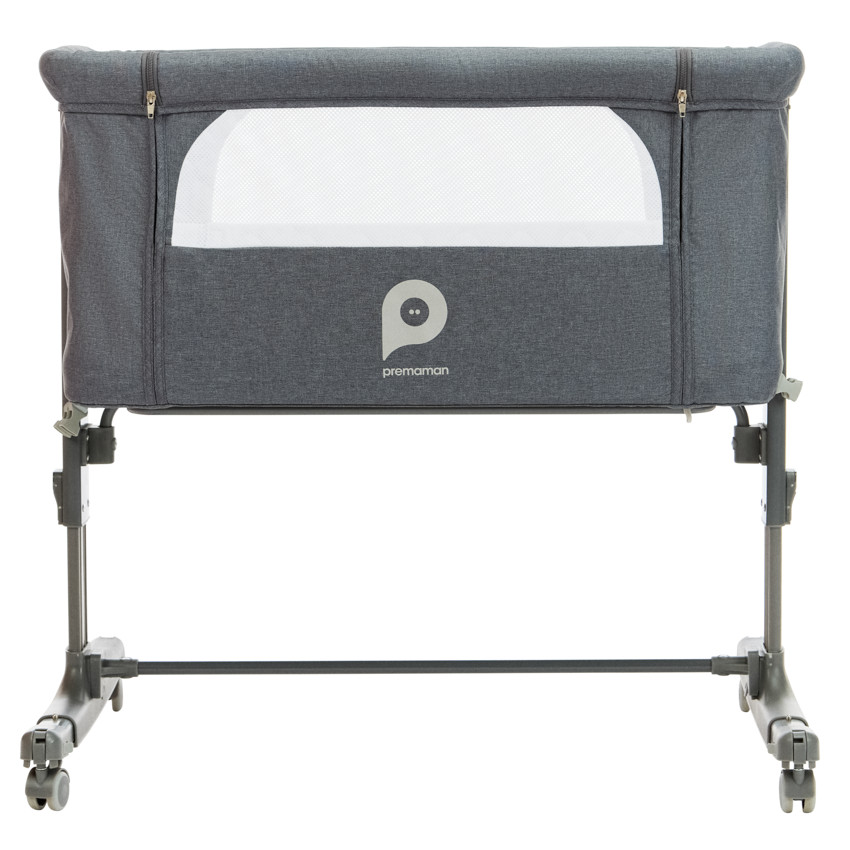 Κούνια cododo με ρόδες Bisoo γκρι 