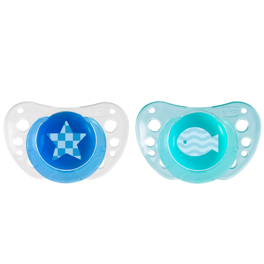 Πιπίλα Physio Air Ορθοδοντική Σιλικόνης Σιελ 6-16m 2τμχ 