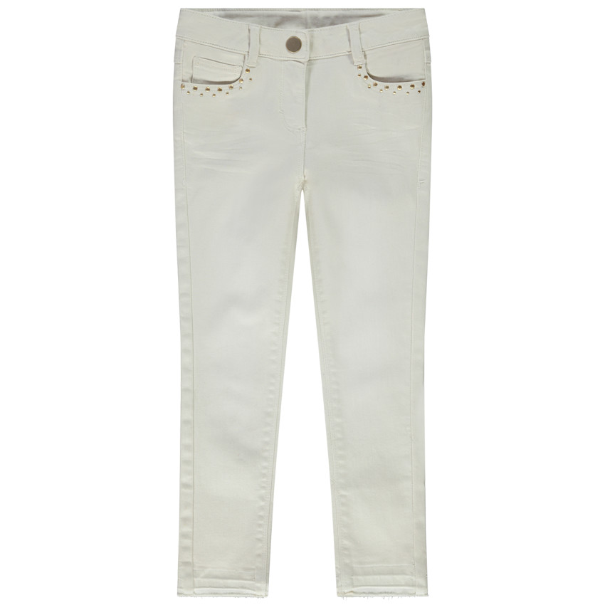 Στενό τζιν χωρίς σχέδιο με στρας για κορίτσι 