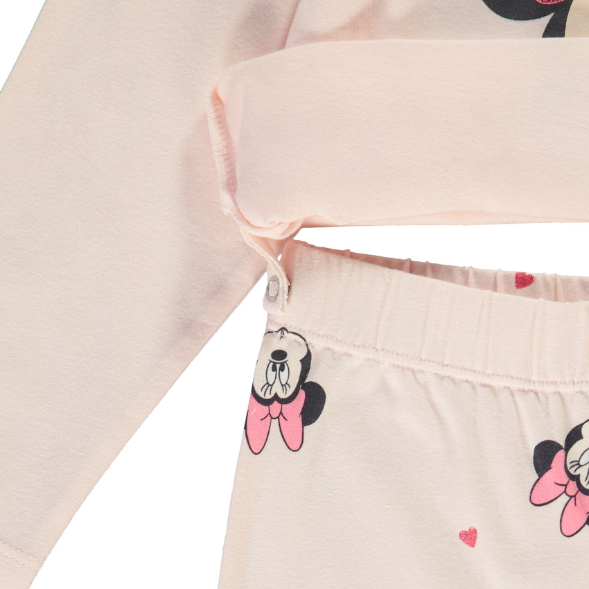 Σετ πιτζάμα σε jersey Minnie Disney για bebe κορίτσι 