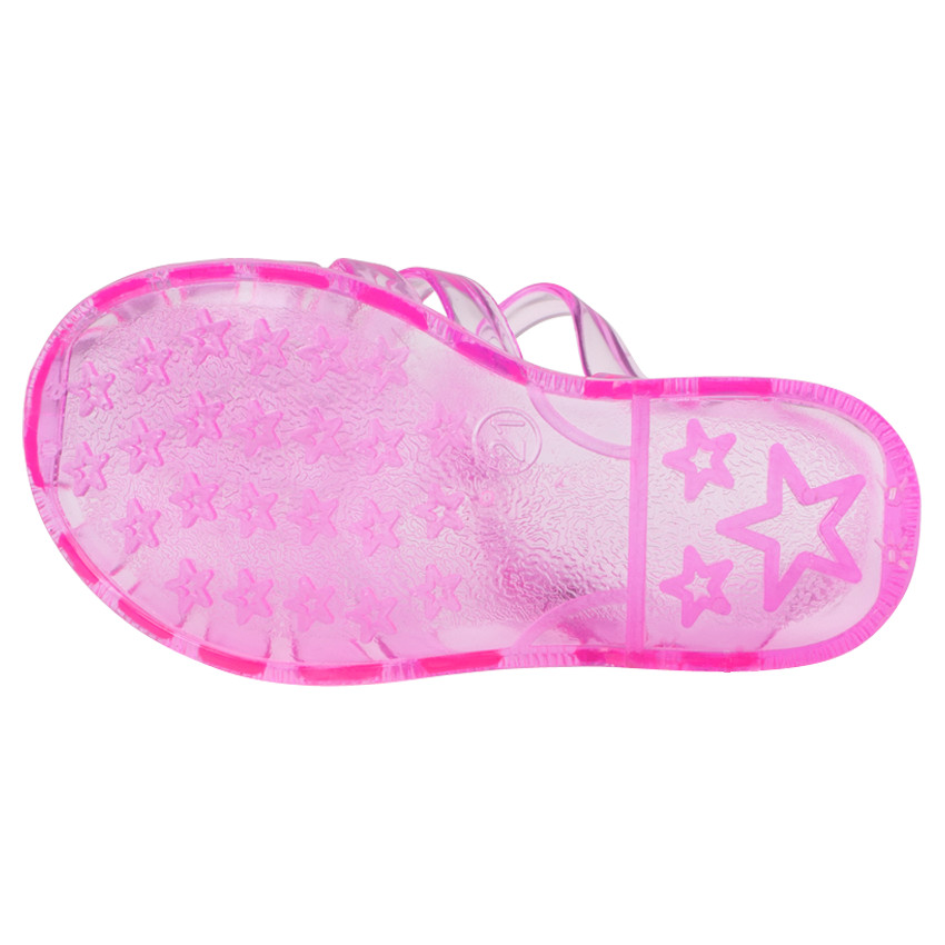 Sandales de plage roses transparentes 