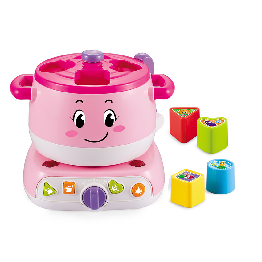 KITCHEN TOYS POT WITH MUSIC & LIGHT 19-1X15-7X17-7CM BLUE 