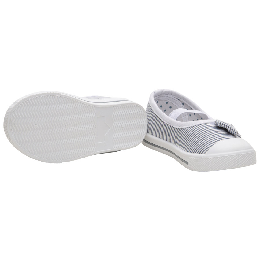 Αθλητικά παπούτσια ψηλά με κορδόνια από ύφασμα και φιόγκο για bebe κορίτσι 