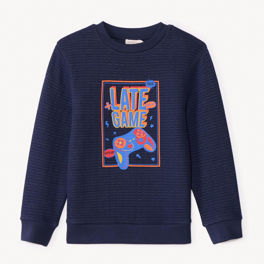 Sweat en molleton texturé fantaisie pour garçon 