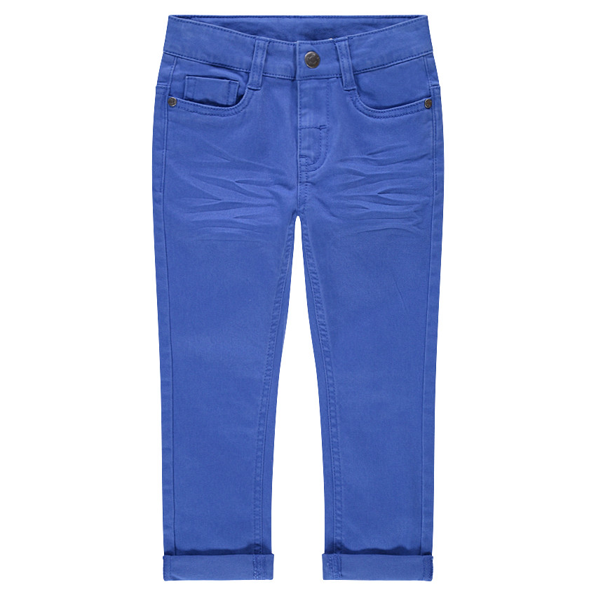 Παιδικά - Μονόχρωμο υφασμάτινο παντελόνι με τσαλακωμένη όψη 