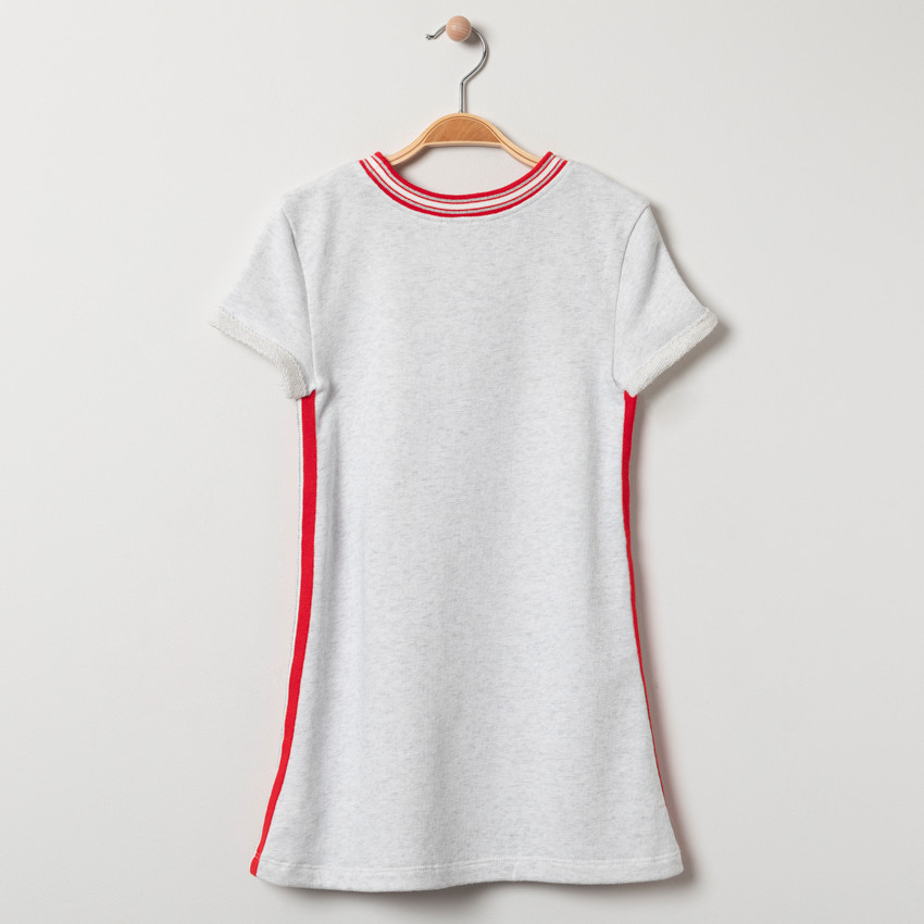 Φόρεμα κοντομάνικο με ρίγες για κόριτσι 