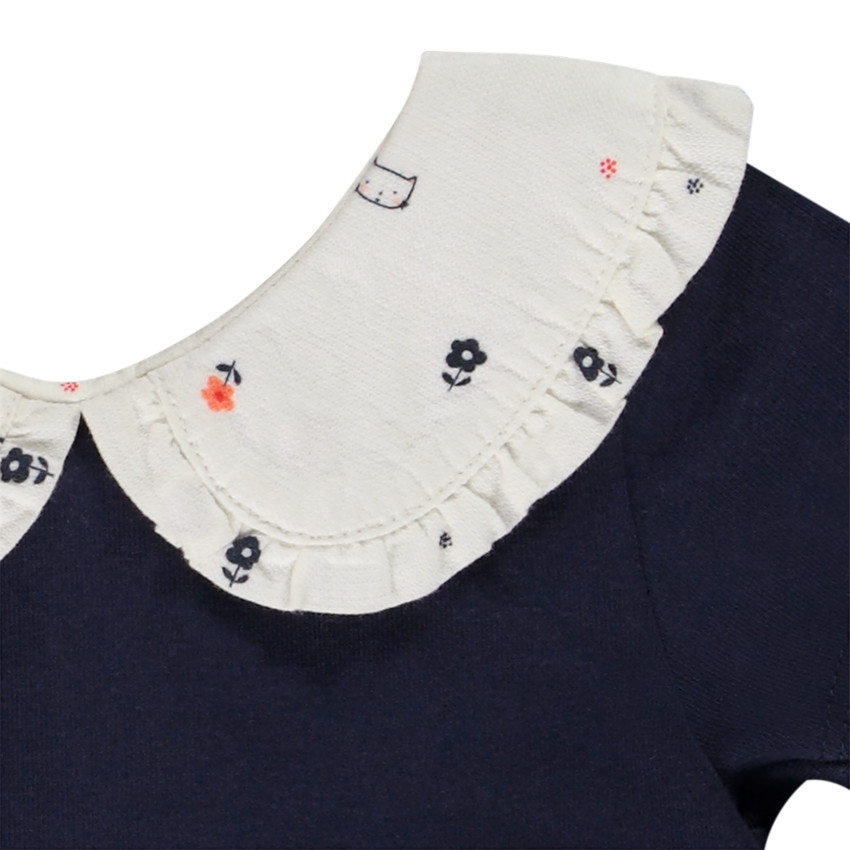 Ensemble robe effet 2 en 1 + bloomer pour bébé fille 