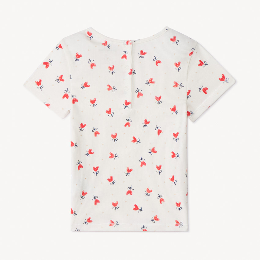 T-shirt με κοντά μανίκια και φανταστικό τύπωμα για μωρό κορίτσι 