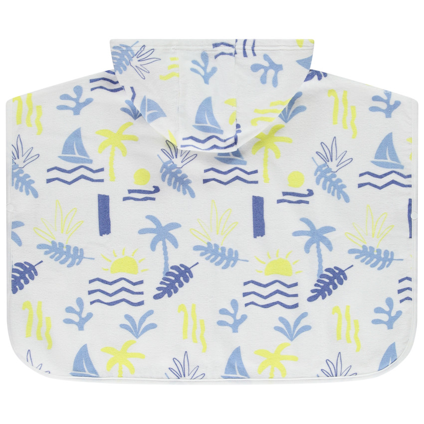 Cape de bain en éponge imprimé arty pour bébé garçon 