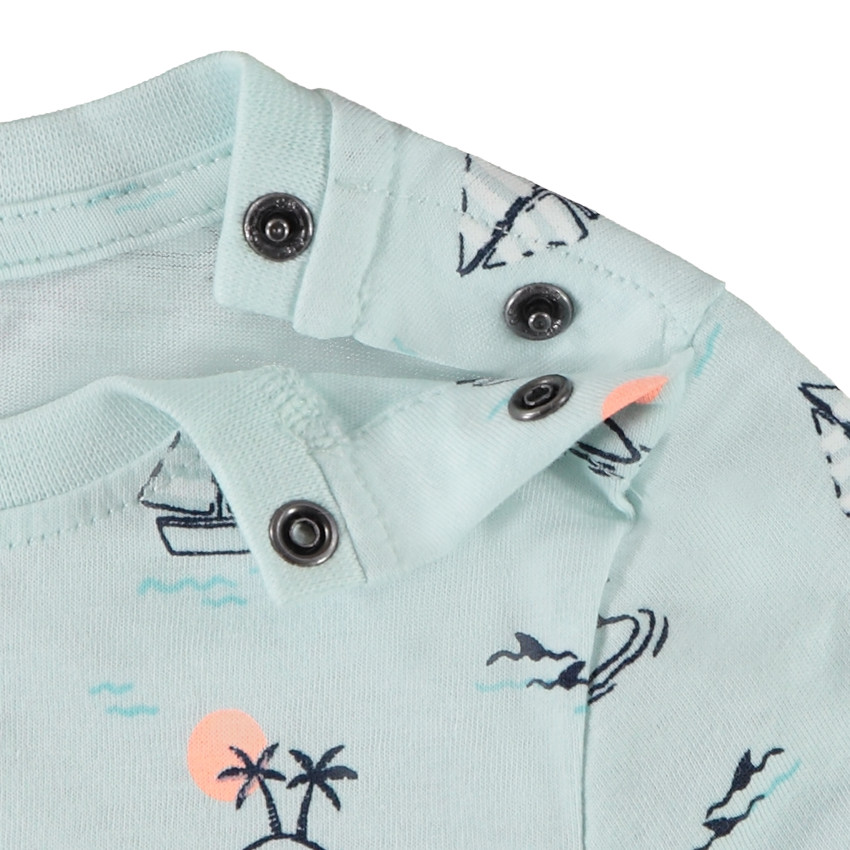 Σετ από 3 κοντομάνικα μπλουζάκια μονόχρωμα και με σχέδιο για μωρό αγόρι 