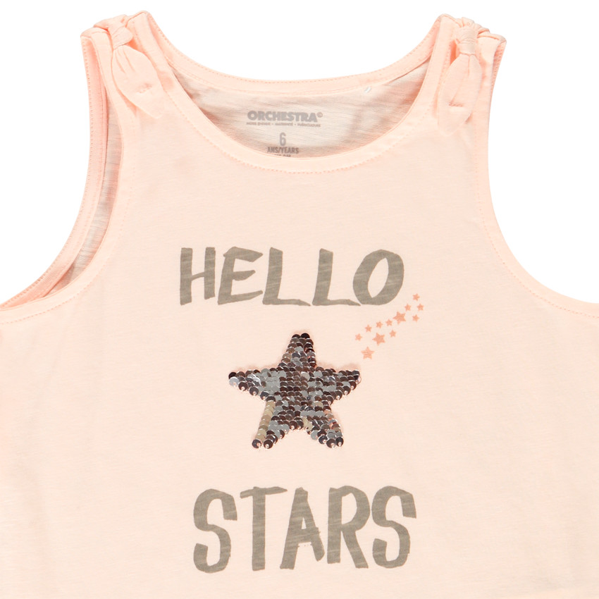 Σετ πλάζ Αμάνικο μπλουζάκι + Σορτς για κορίτσι 