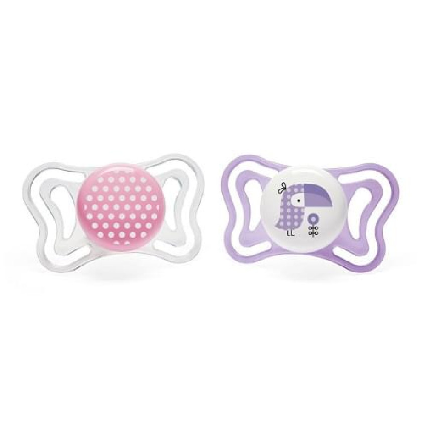 Πιπίλα PhysioForma Light Σιλικόνης Pink/Purple Bird 2-6m 2τμχ 
