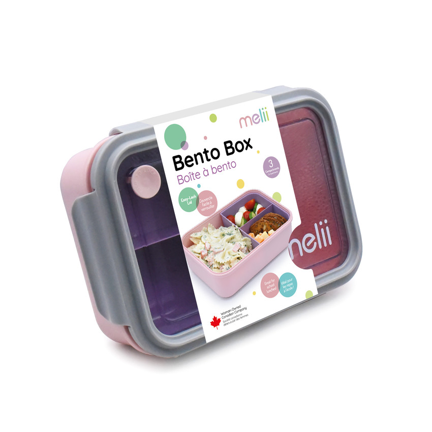 Bento Box Με Αποσπώμενα Χωρίσματα Pink/Purple Μelii 