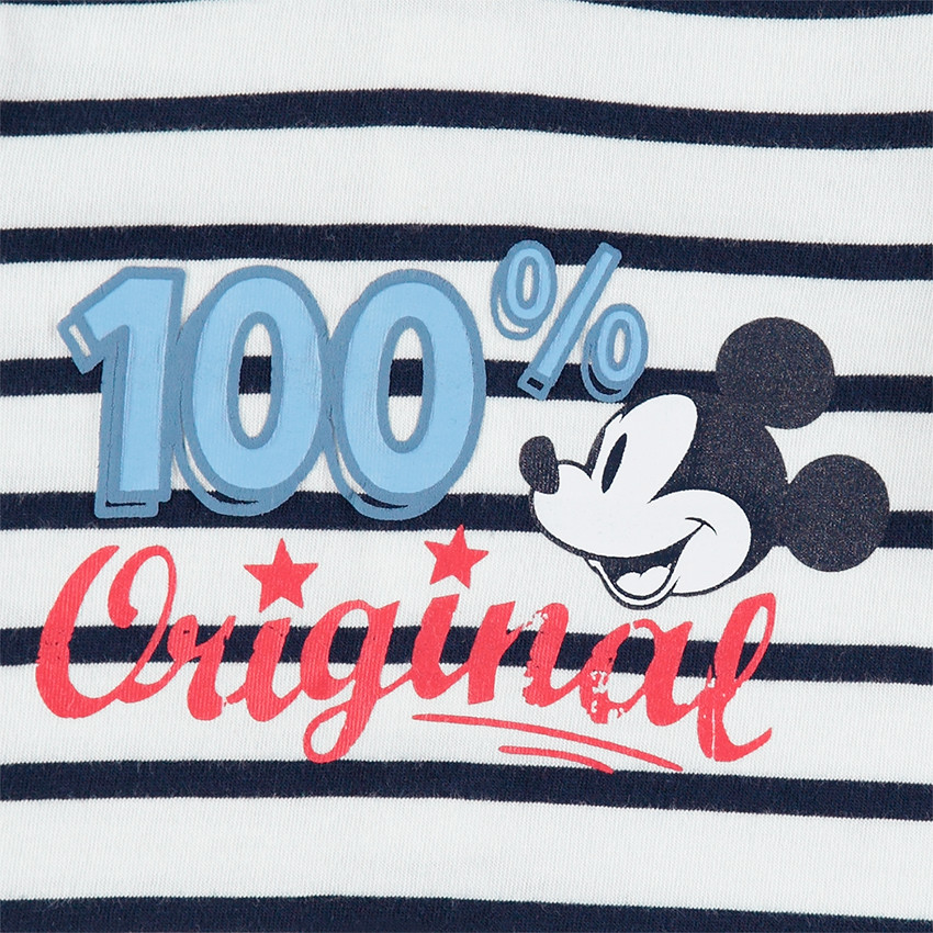 Κοντό ολόσωμο φορμάκι με ρίγες και στάμπα Μίκυ της ©Disney  