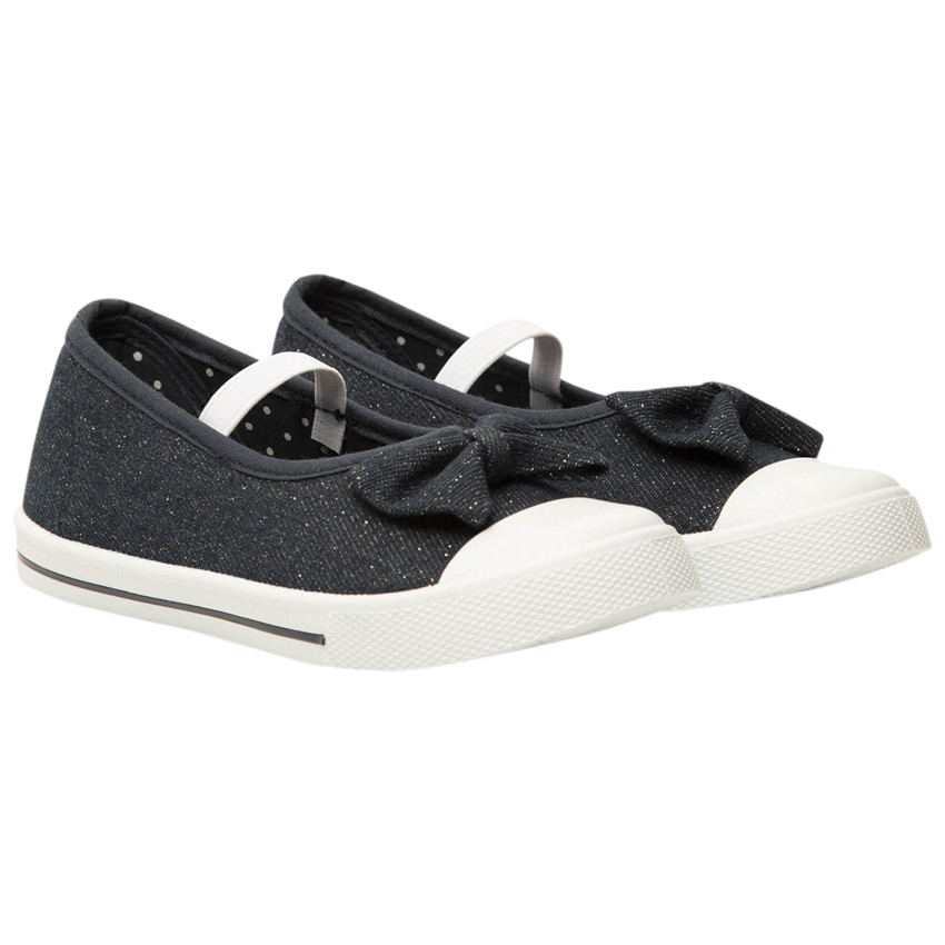 Μπαμπάς από ύφασμα και lurex με φιόγκο και ελαστική λωρίδα για κορίτσι 