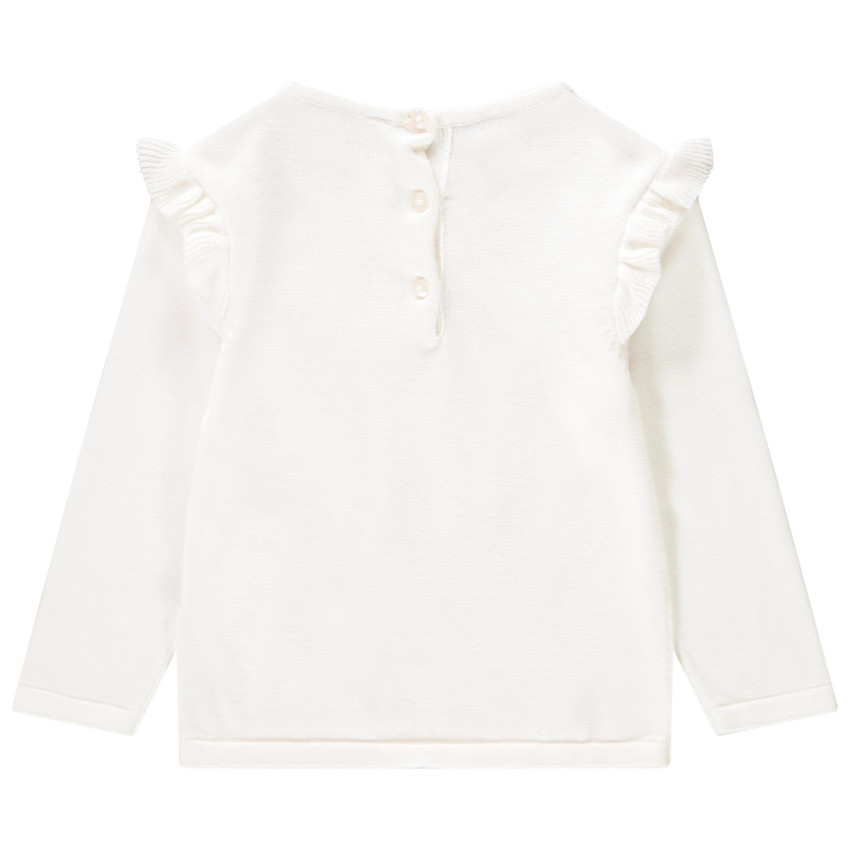 Πουλόβερ σχέδιο γάτα με βολάν για bebe κορίτσι 