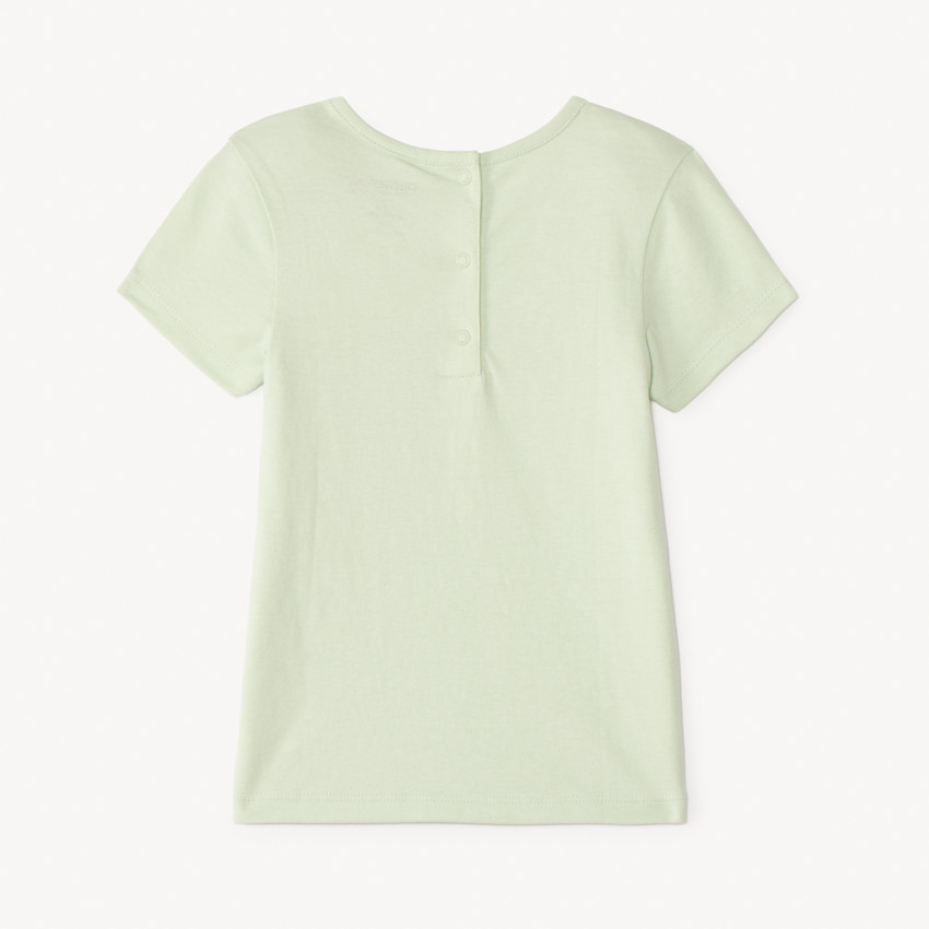 T-shirt με κοντό μανίκι με γυαλιστερό σχέδιο για κορίτσι μωρού 
