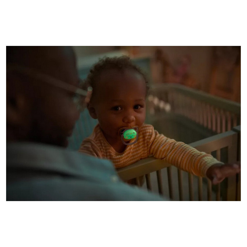 Σιλικόνη πιπίλα Ultra Air Νύχτα +18m - Κίτρινο 