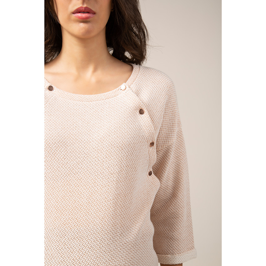 Φούτερ εγκυμοσύνης με μεταλλιζέ ίνες και κούμπωμα μπροστά  Additional Φούτερ εγκυμοσύνης με μεταλλιζέ ίνες και κούμπωμα μπροστά