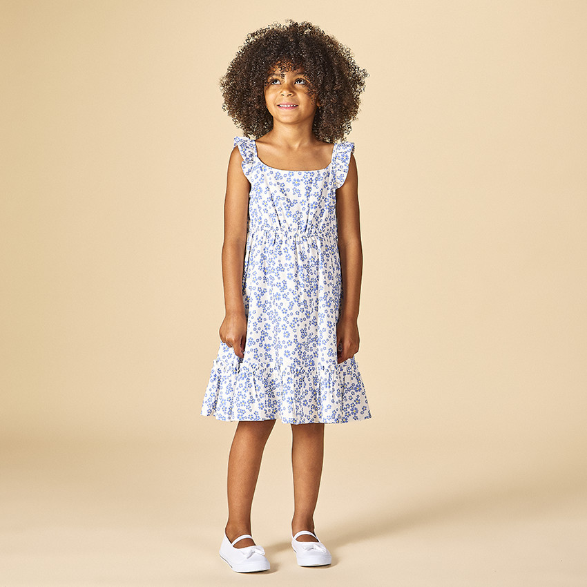 Φόρεμα με τιράντες και φλοράλ σχέδιο για κορίτσι 