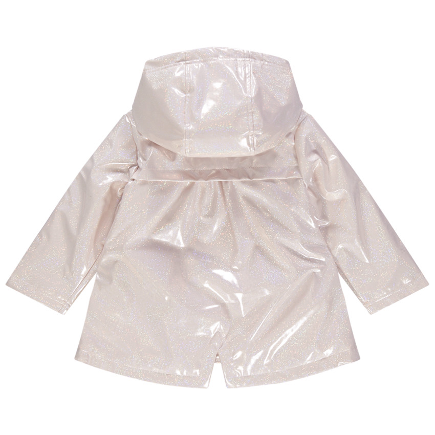 Parka à capuche scintillante doublée sherpa  