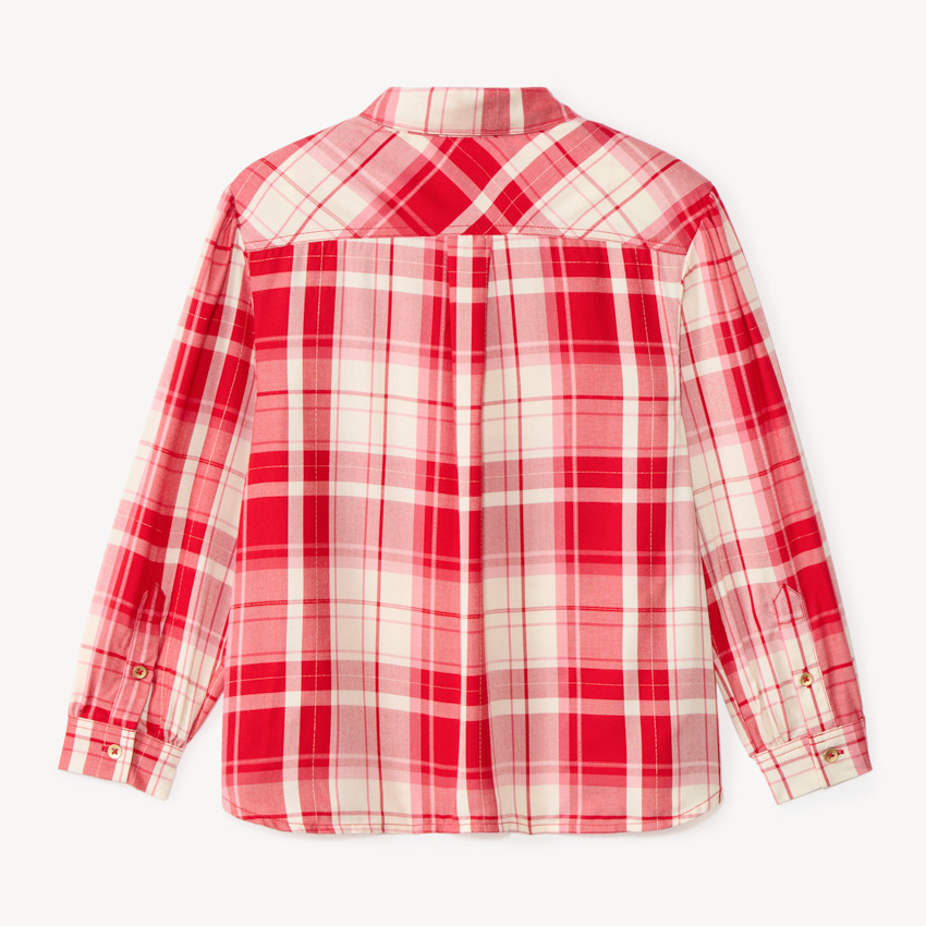 Chemise manches longues à carreaux pour fille  