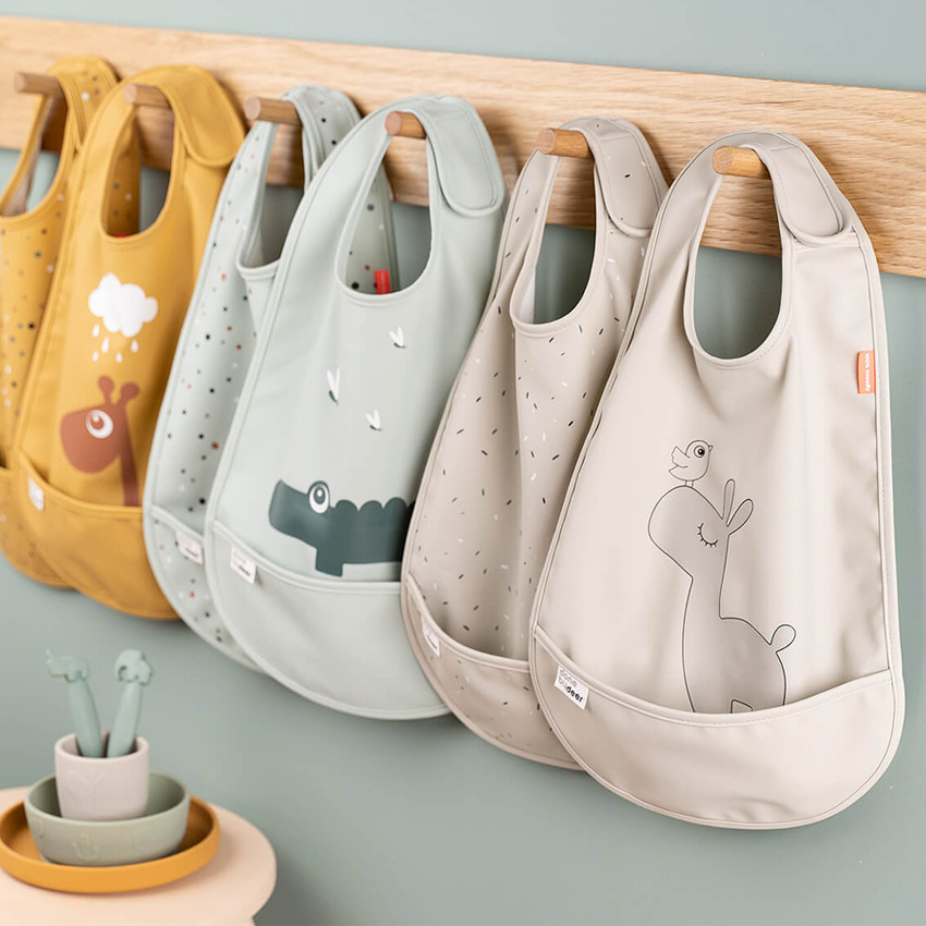 Σαλιάρα Σετ 2 Τμχ- Velcro Ozzo Powder DONE BY DEER 