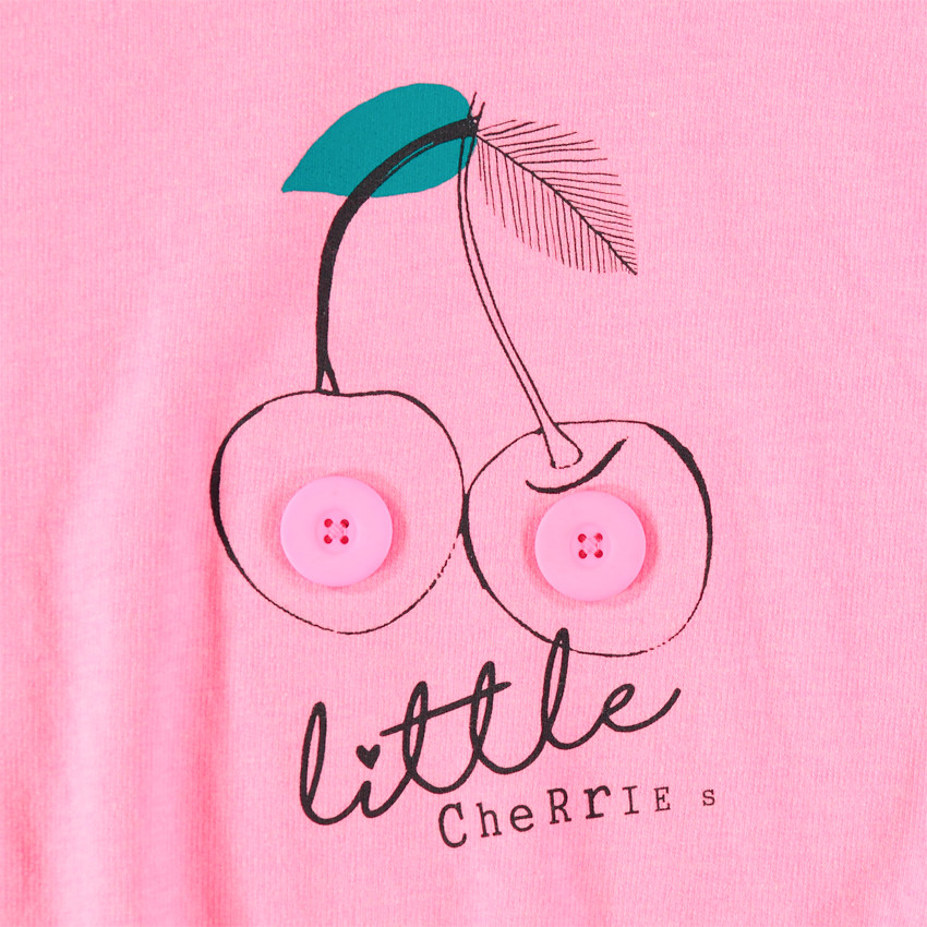 Ροζ φούτερ από φανέλα με κουκούλα και μήνυμα με ασημί πούλιες 