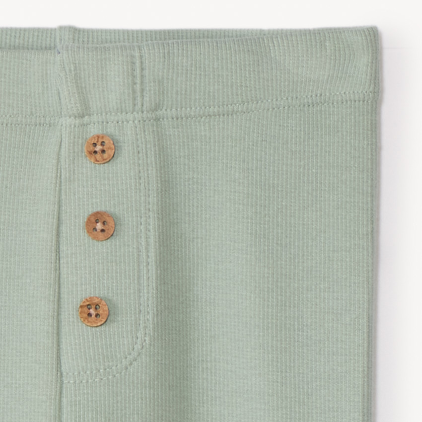 Καλσόν μονόχρωμο côtelé με κουμπιά για bebe κορίτσι 