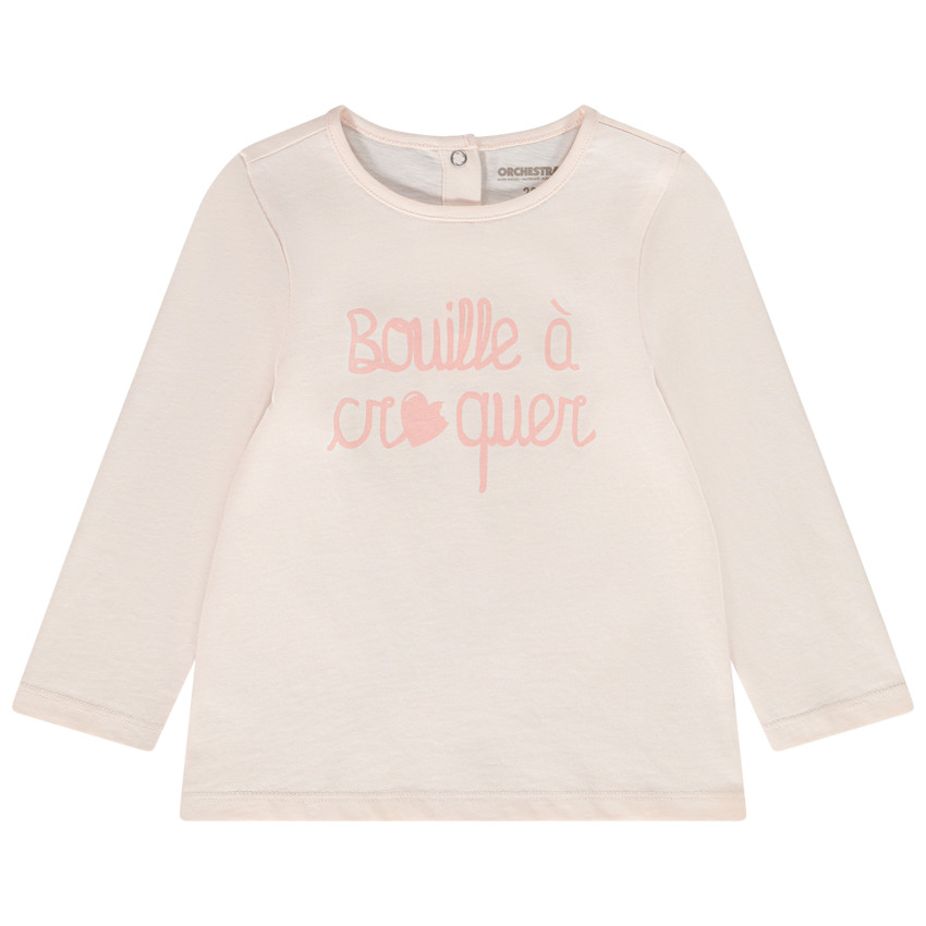 T-shirt μακρυμάνικο από jersey για κορίτσι μωρού 