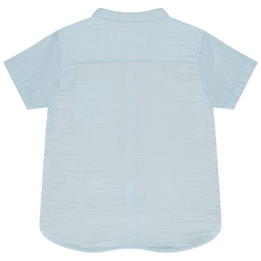 Πουκάμισο κοντομάνικο με κέντημα φοίνικα για bebe αγόρι 