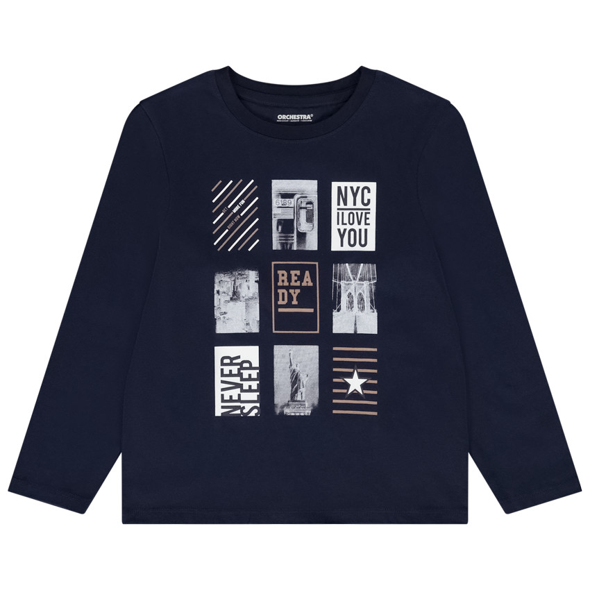 T-shirt manches longues en jersey print fantaisie garçon 