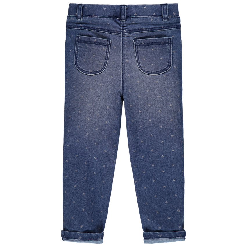 Παντελονοκολάν με used όψη και μοτίβο αστέρια  