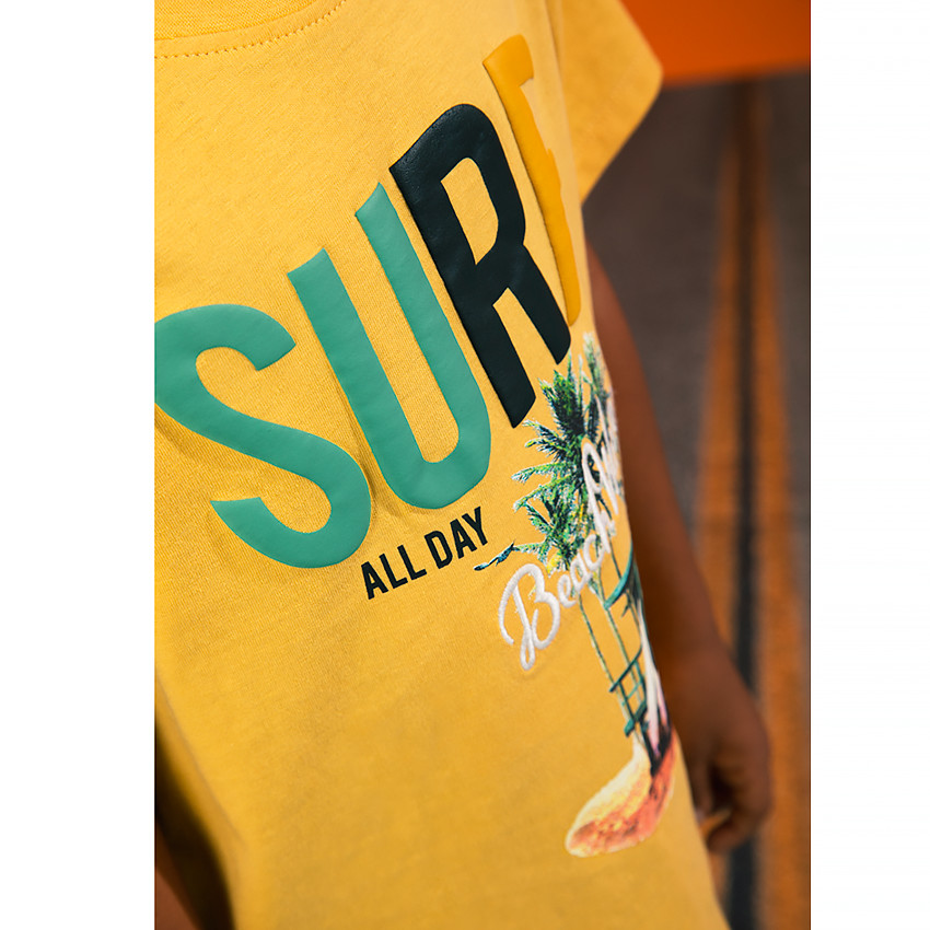 T-shirt manches courtes print embossed pour garçon 