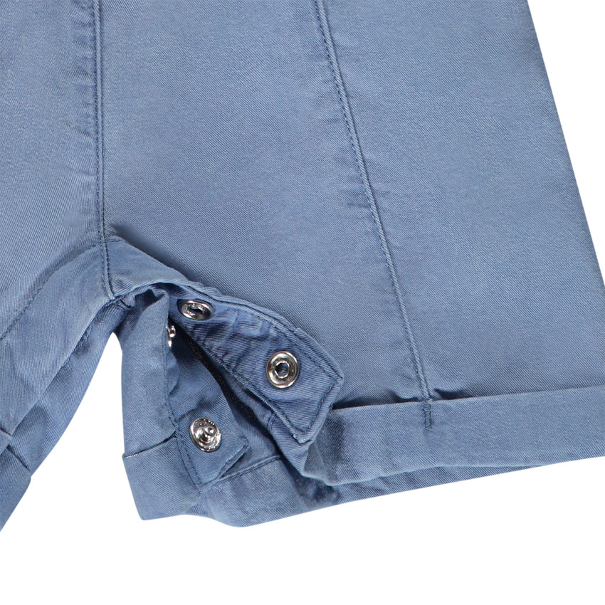 Κοντό combi φαντεζί με πλεκτή ζώνη για bebe κορίτσι 