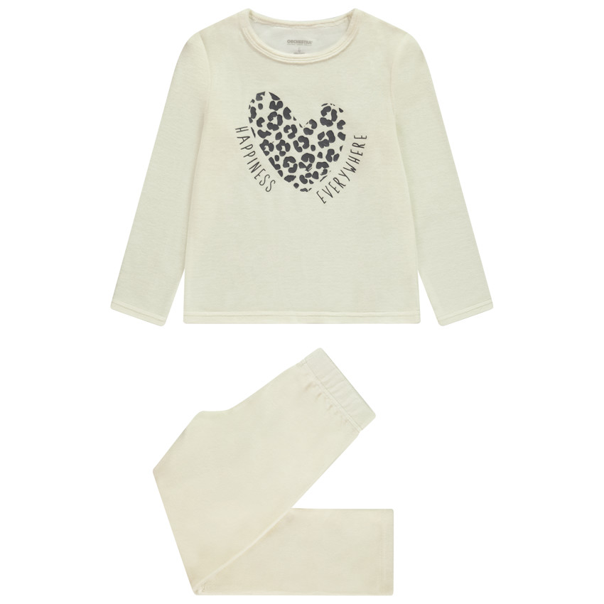 Σετ πιτζάμας 2 τμχ. από βελουτέ για κορίτσι 