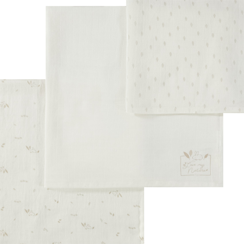 "Σετ από 3 γάζες βαμβακιού για μωρό" 