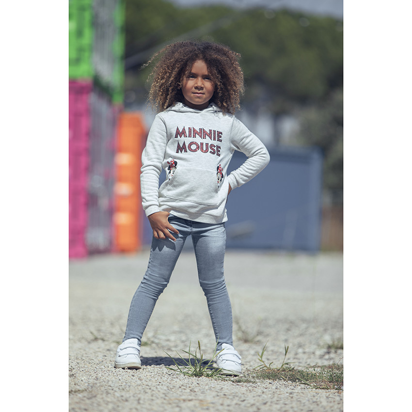 Φούτερ με κουκούλα molleton σχέδιο Minnie Disney για κορίτσι 