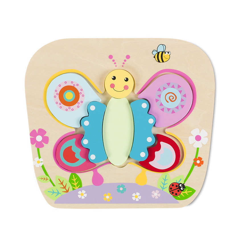 Ξύλινο Παιχνίδι Παζλ Πεταλούδα 9 Τμχ 