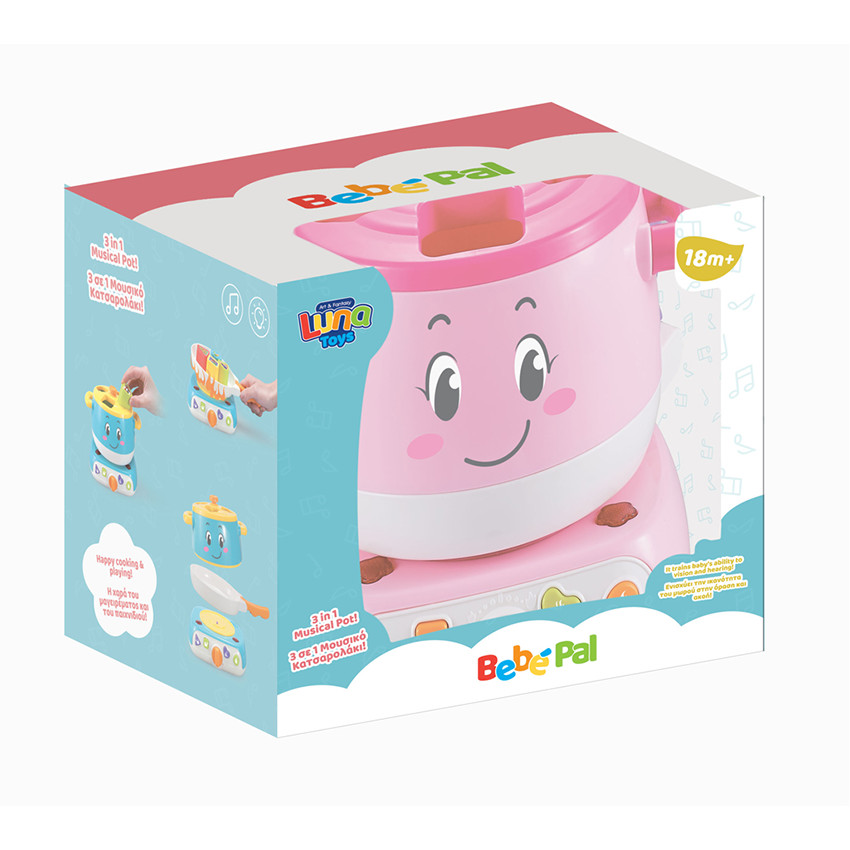 KITCHEN TOYS POT WITH MUSIC & LIGHT 19-1X15-7X17-7CM BLUE 