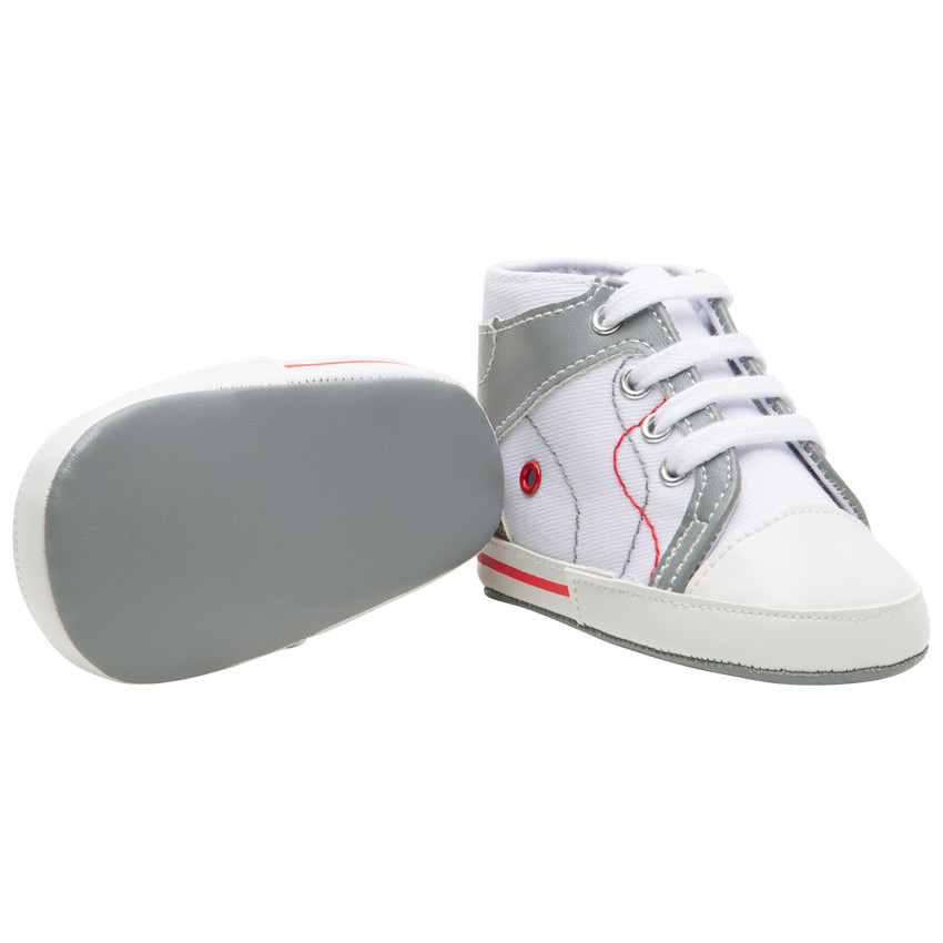 Μαλακά αθλητιά μποτάκια με γκρι και κόκκινες νότες  Additional Μαλακά αθλητιά μποτάκια με γκρι και κόκκινες νότες