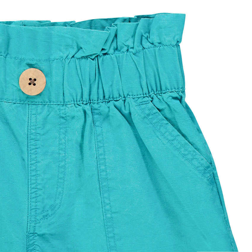 Σορτς ψηλή μέση μπλε turquoise Main Σορτς ψηλή μέση μπλε turquoise