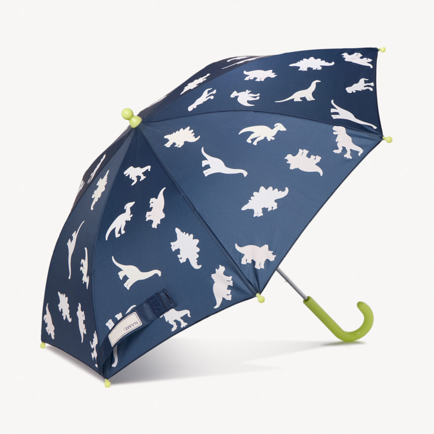 Parapluie à couleur changeante imprimé dinos pour garçon 