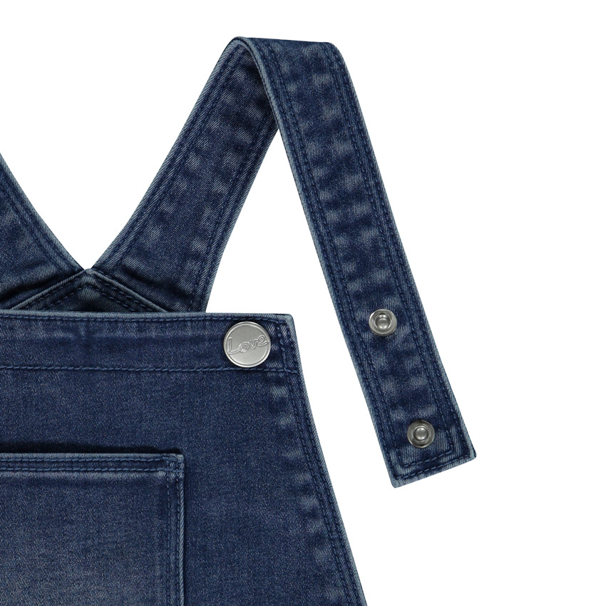 Σαλοπέτα κοντή jean effet φόρεμα για κορίτσι 